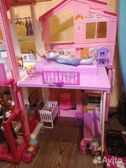 Кукольный домик для барби с лифтом