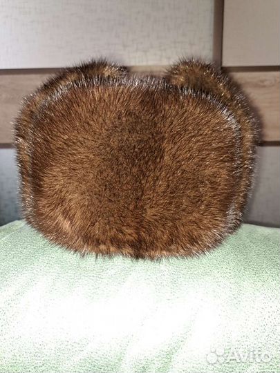 Норковая шапка мужская бу