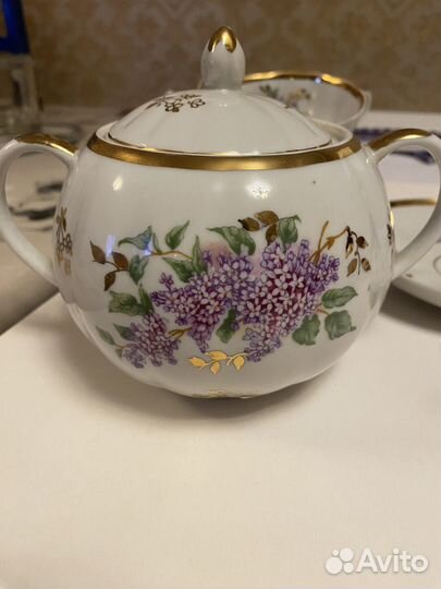 Столовый сервиз сирень дулево