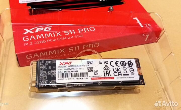 1Тб SSD M.2 накопитель adata XPG gammix S11 Pro