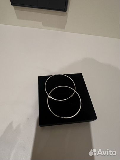 Серьги кольца серебро