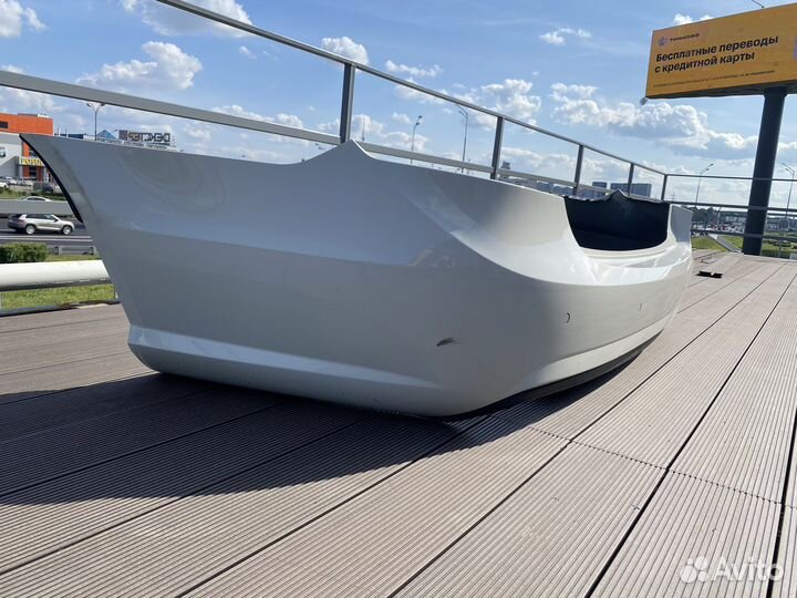 Задний бампер белый Mercedes W212 E63 AMG до