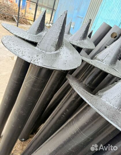 Механический монтаж винтовых свай