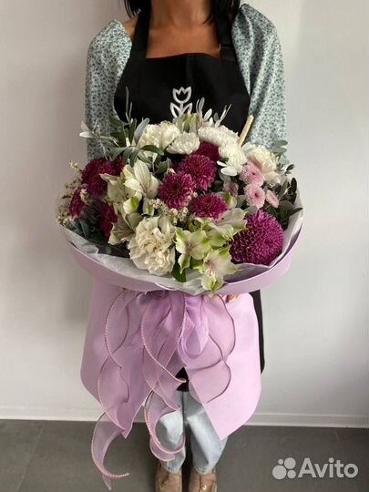 Авторский букет в фиолетовых тонах