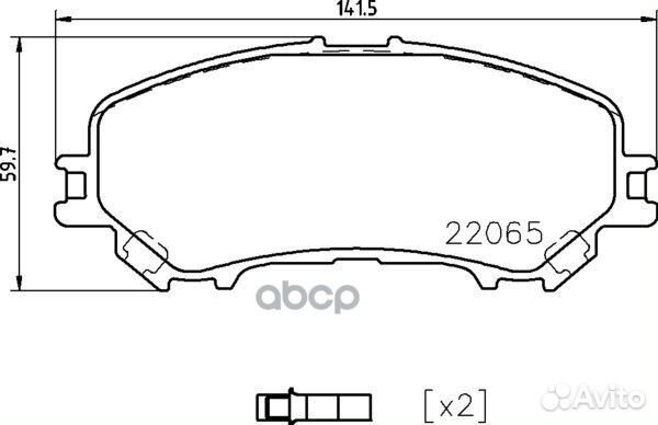 Колодки тормозные дисковые перед NP2078 NIS