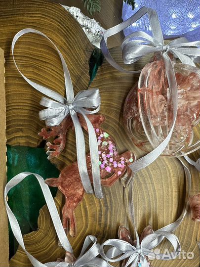 Елочные игрушки из эпоксидной смолы