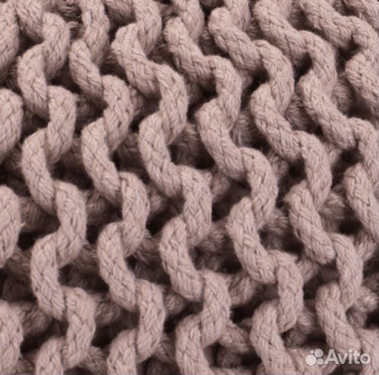 Пуф, вязаный, розовый