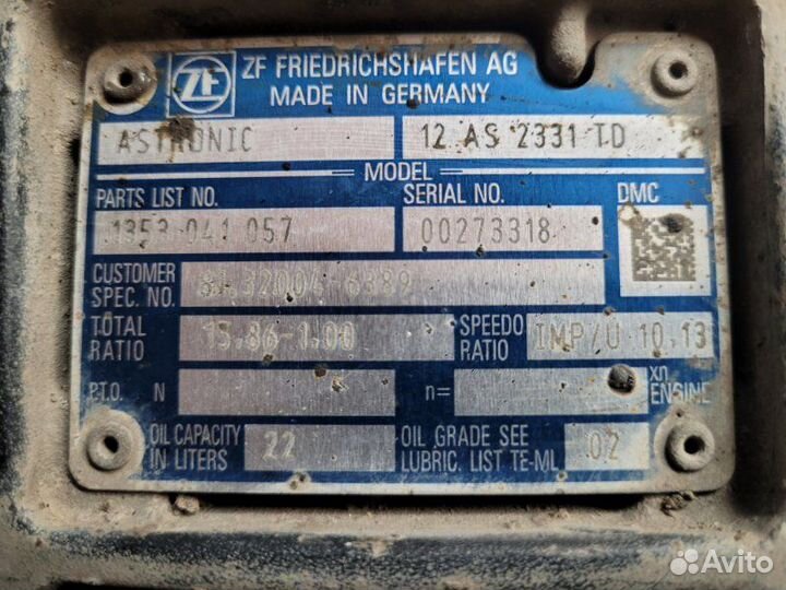 АКПП Man Tgx 18.440 дизель 2016