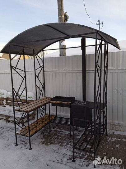 Мангальная зона, печь для казана