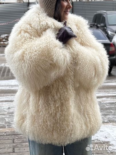 Шуба из овчины 46 размер