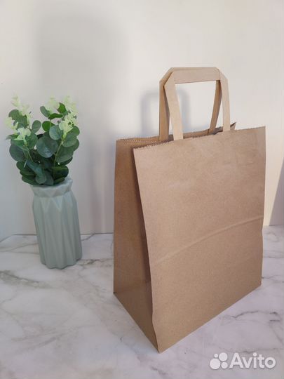 Крафтовый пакет, подарочный пакет, крафт пакет