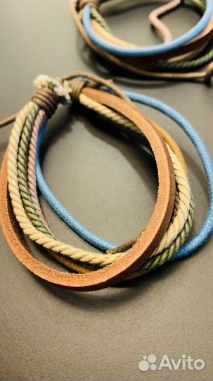 Браслет мужской текстильный новый (унисекс)