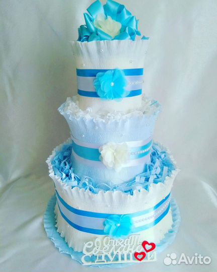 Торт или букет из памперсов