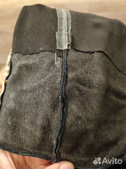 Отрез замши и подкладки под леопарда