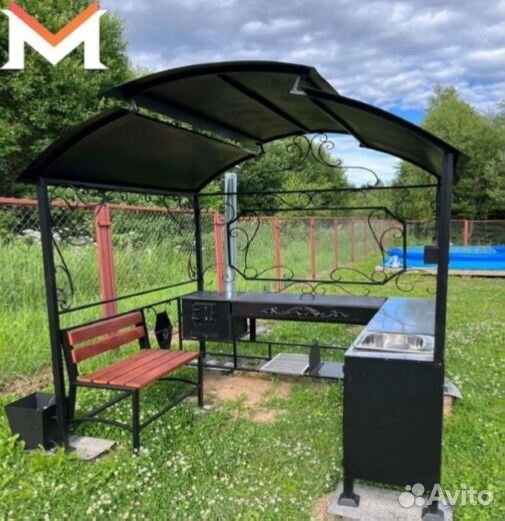 Мангал с крышей