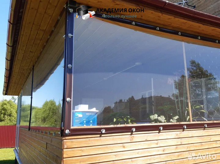 Гибкие окна для беседки