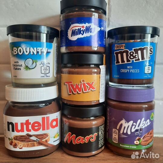 Шоколадная паста Mars, Nutella, Bounty, Twix,Milka