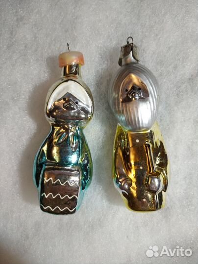 Елочные игрушки СССР, дед и бабка