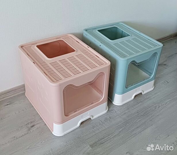 Закрытый лоток для кошек с совком