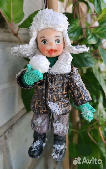 Ёлочная игрушка из ваты