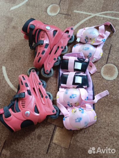 Роликовые коньки детские раздвижные
