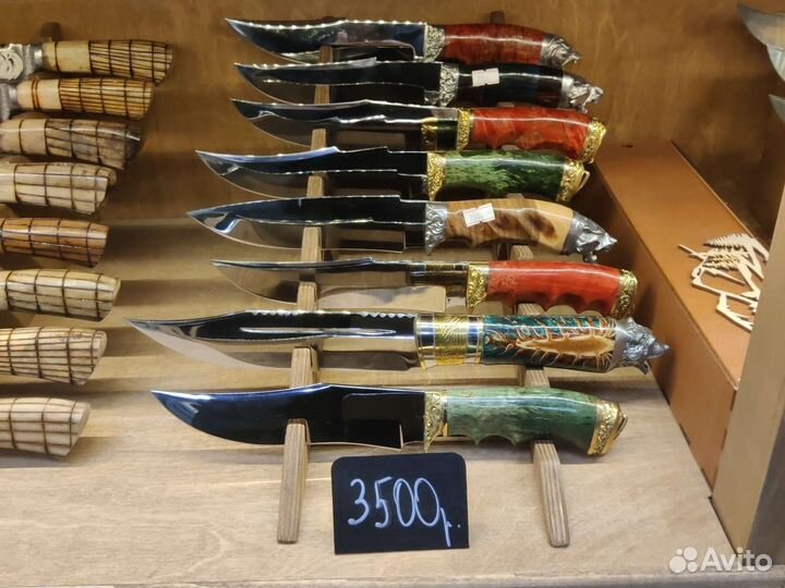 Нож с ножнами - пчак цветная ручка