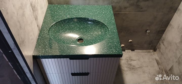 Столешница в ванную из акрила по размерам