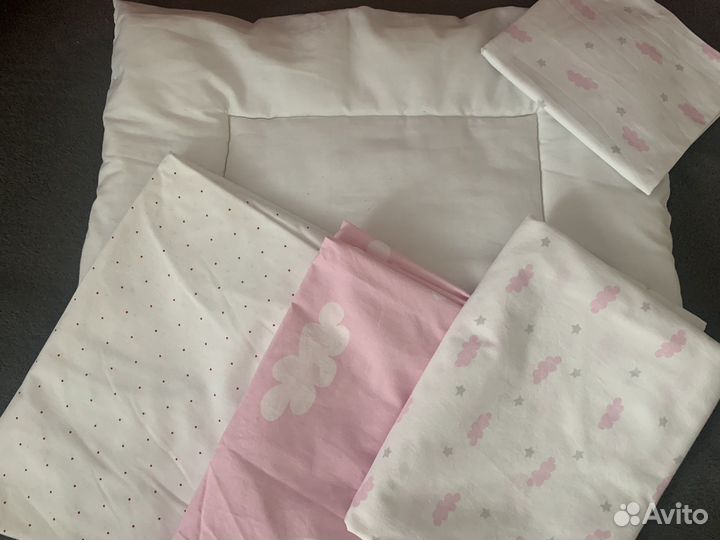 Постельное IKEA в детскую кроватку для девочки