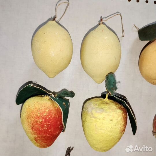 Елочные игрушки СССР, картонаж и ватные