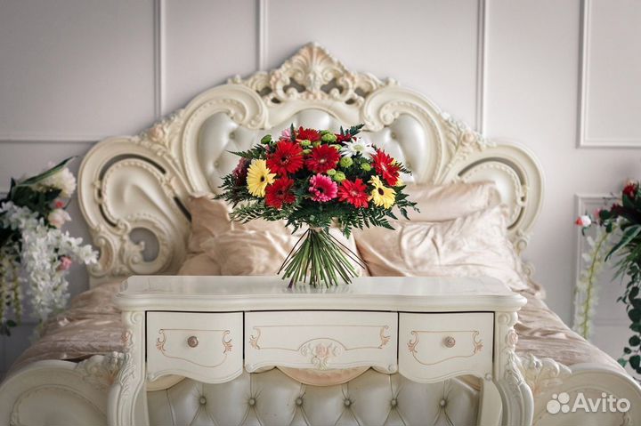 Герберы букет цветы