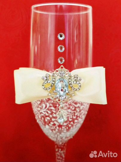 Свадебные фужеры бокалы аксессуары