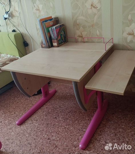 Растущая парта и стул Деми