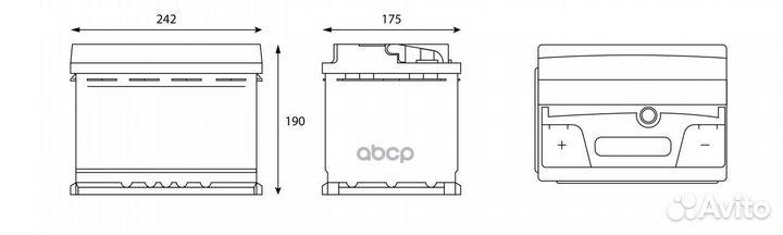 Аккумулятор gladiator dynamic 55 Ah, 520 A