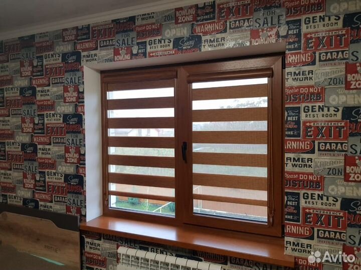 Рулонные шторы день ночь зебра F4439-L2915