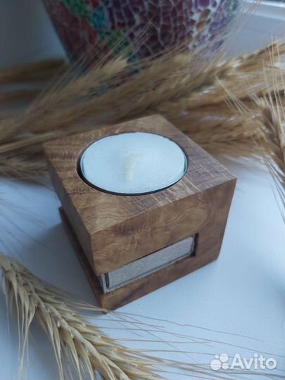 Подсвечники из дерева
