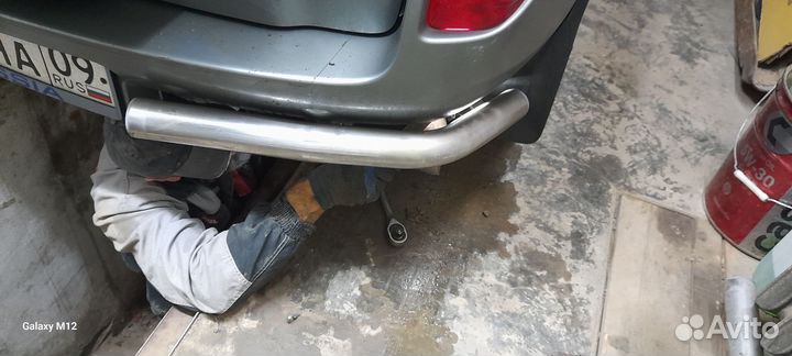 Защита заднего бампера rav 4