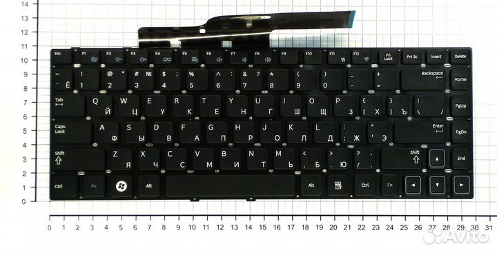 Клавиатура для Samsung NP300E4A 300V4A черная