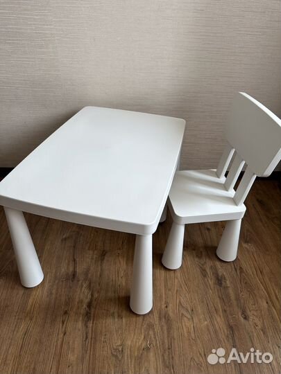 Детский стол+стул икеа