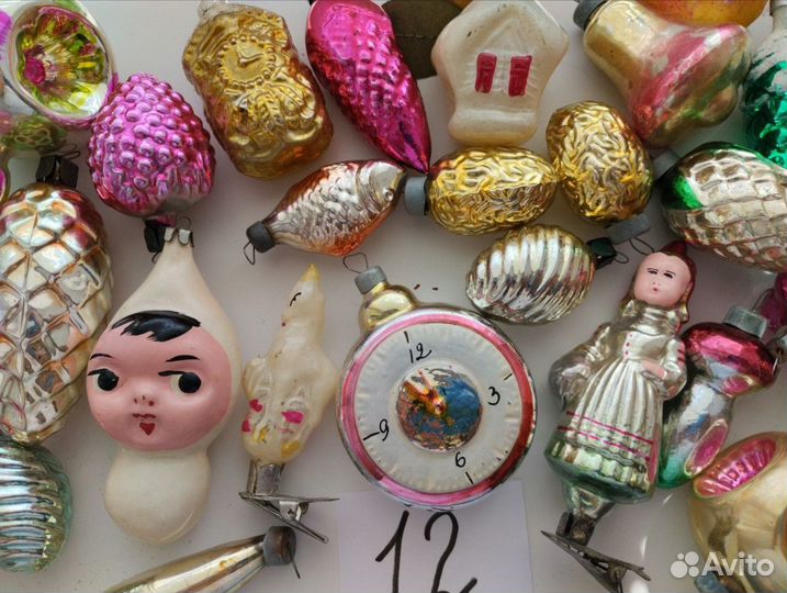 Ёлочные игрушки СССР, стеклянные