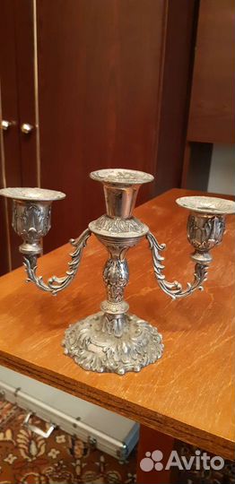 Старинный бронзовый подсвечник