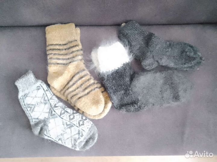 Носки ручной вязки шерстяные