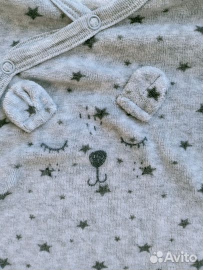 Тёплый серый комбинезон 