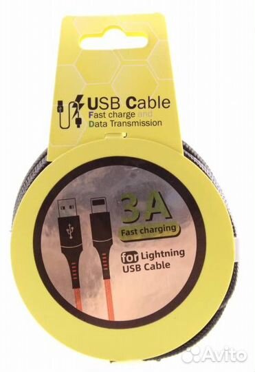 USB Кабель для Apple/iPhone C54, в нейлоновой опле