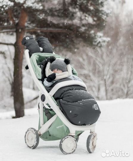 Greentom classic mint/white коляска прогулочная