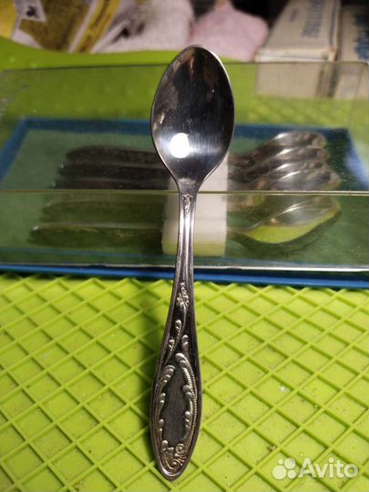 Кофейные ложки мельхиор,посеребренные