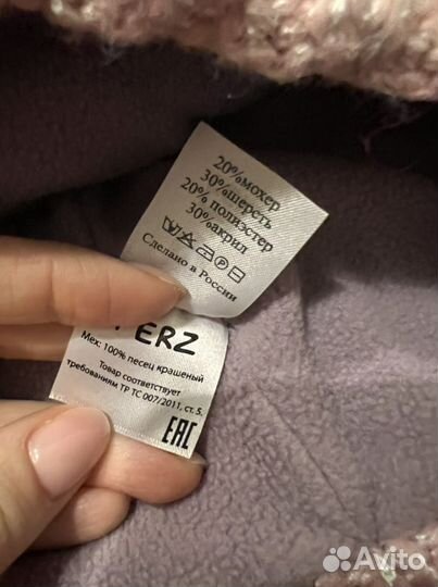 Комплект шапка и снуд для девочки, женский