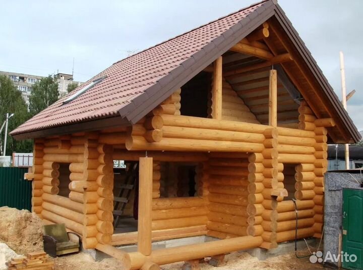 Сруб дома из оцб