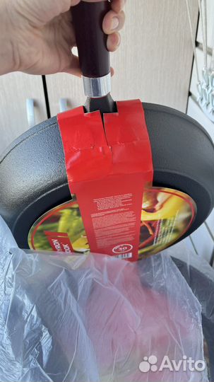 Чугунная глубокая сковорода 30 см