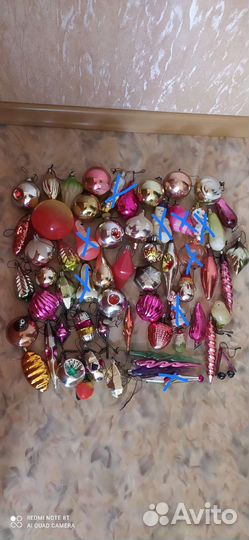 Елочные игрушки стекло СССР