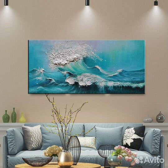 Картина маслом на холсте Морская волна